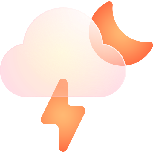 tormenta eléctrica Glassmorphism Gradient icono