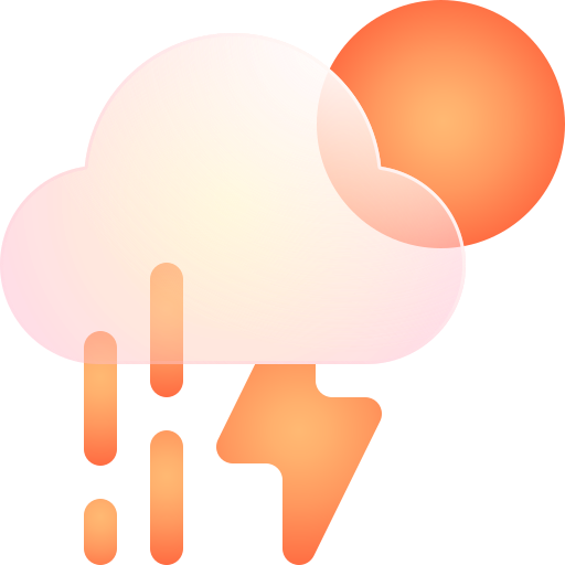 Thunderstorm Glassmorphism Gradient icon