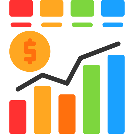 Финансовая диаграмма Generic color fill иконка