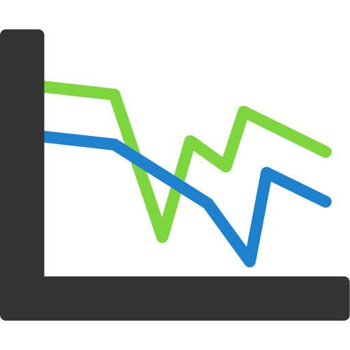 Line chart Generic color fill icon