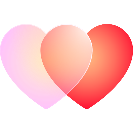 Heart Glassmorphism Gradient icon