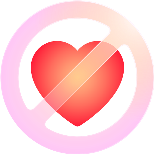 verboden liefde Glassmorphism Gradient icoon