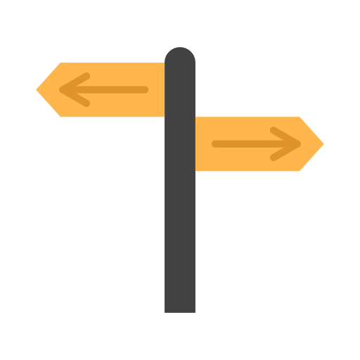 Direction arrow Generic color fill icon