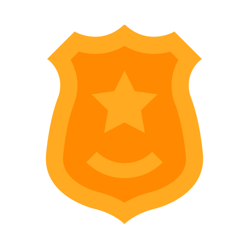 Police badge Generic color fill icon