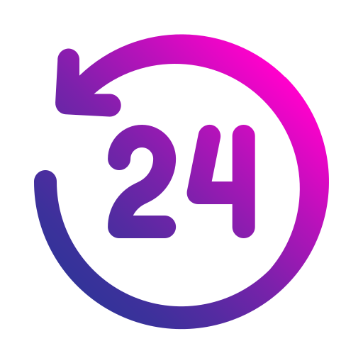 24-godzinne wsparcie Generic gradient outline ikona