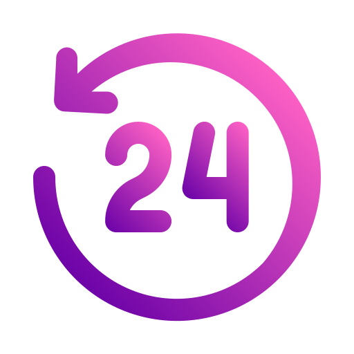 supporto 24 ore su 24 Generic gradient fill icona