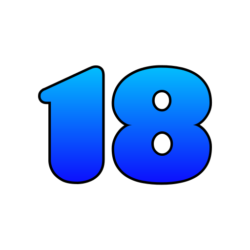 numero 18 Generic gradient lineal-color icona