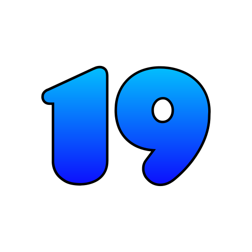 nummer 19 Generic gradient lineal-color icon