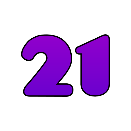 Номер 21 Generic gradient lineal-color иконка