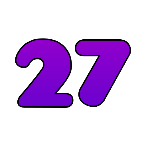 dwadzieścia siedem Generic gradient lineal-color ikona