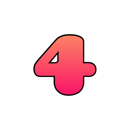 Number 4 Generic gradient lineal-color icon
