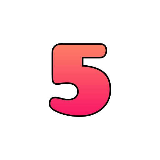 nummer 5 Generic gradient lineal-color icon