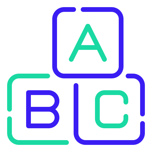 bloki abc Generic color outline ikona