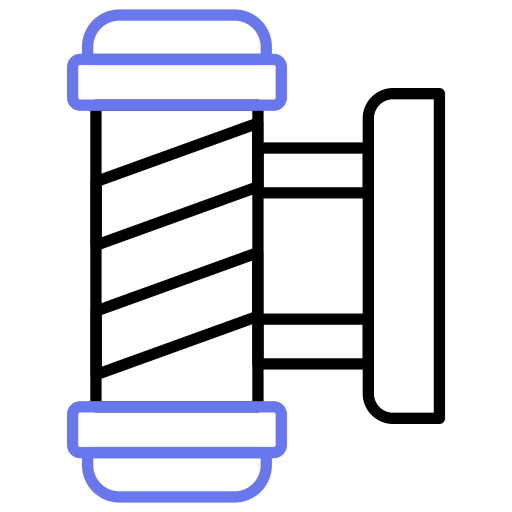 Парикмахерский столб Generic color outline иконка