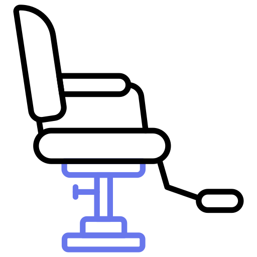 理容室の椅子 Generic color outline icon