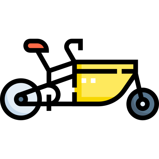 bicicleta de carga Detailed Straight Lineal color icono