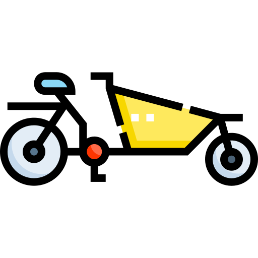 bici da carico Detailed Straight Lineal color icona