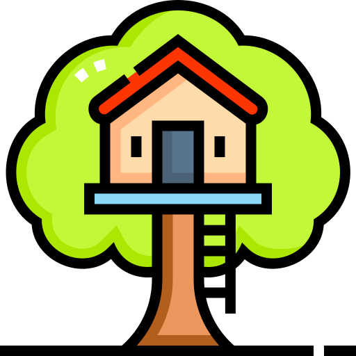 casa sull'albero Detailed Straight Lineal color icona