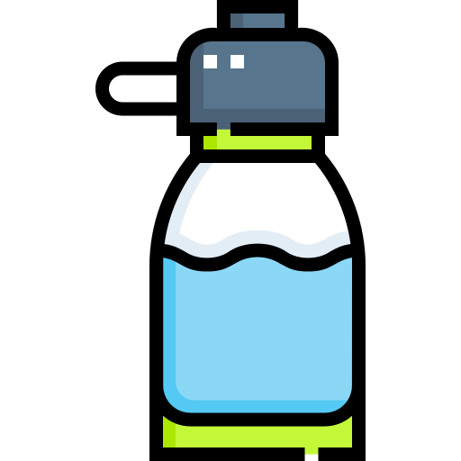 bottiglia d'acqua Detailed Straight Lineal color icona