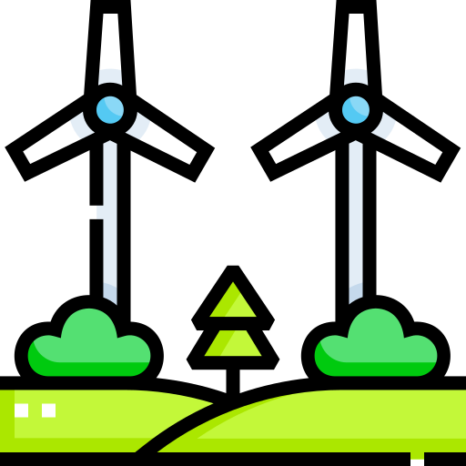 turbina eolica Detailed Straight Lineal color icona