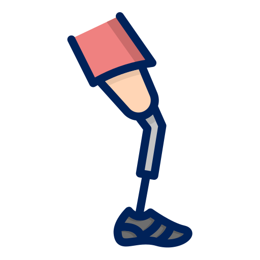 pierna prostética Generic color lineal-color icono