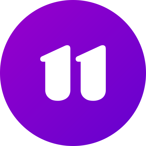 nummer 11 Generic gradient fill icon