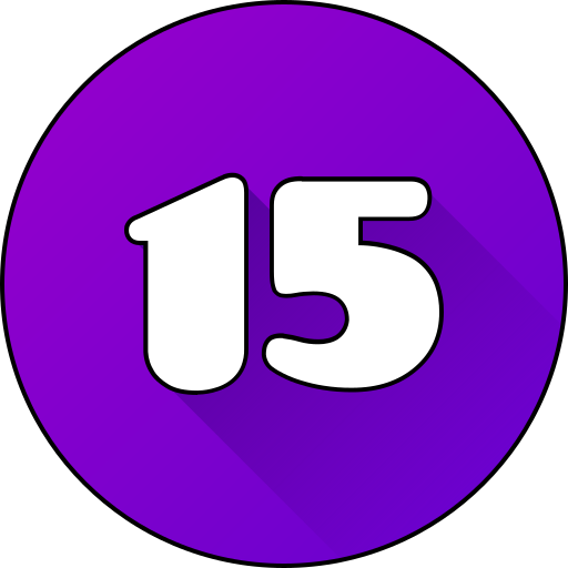 numero 15 Generic gradient lineal-color icono