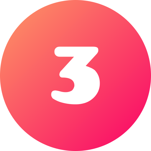 numero 3 Generic gradient fill icono