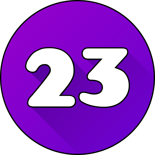 Number 23 Generic gradient lineal-color icon