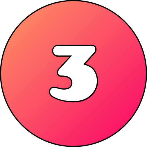 番号 3 Generic gradient lineal-color icon