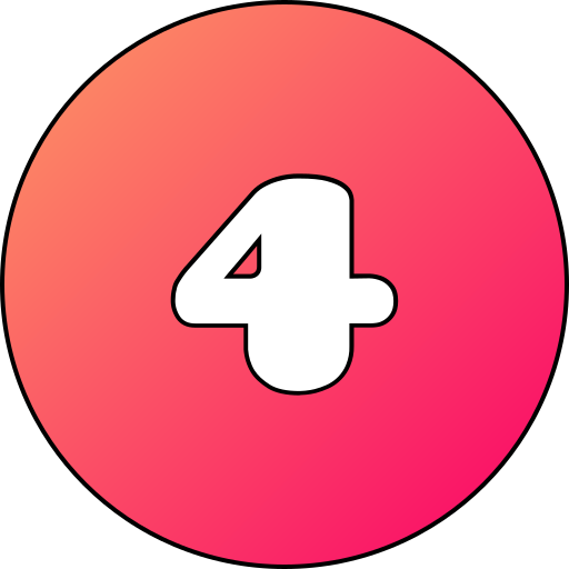 número 4 Generic gradient lineal-color icono