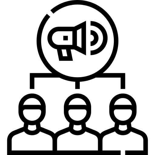 relations publiques Detailed Straight Lineal Icône