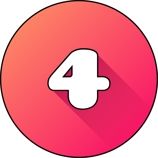 Number 4 Generic gradient lineal-color icon