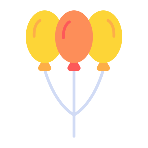 Balloons Generic color fill icon