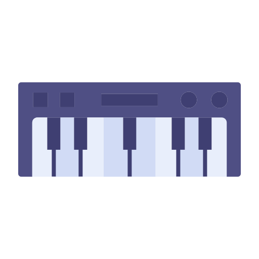Piano keyboard Generic color fill icon