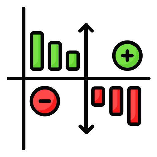 fluktuacja rynku Generic color lineal-color ikona