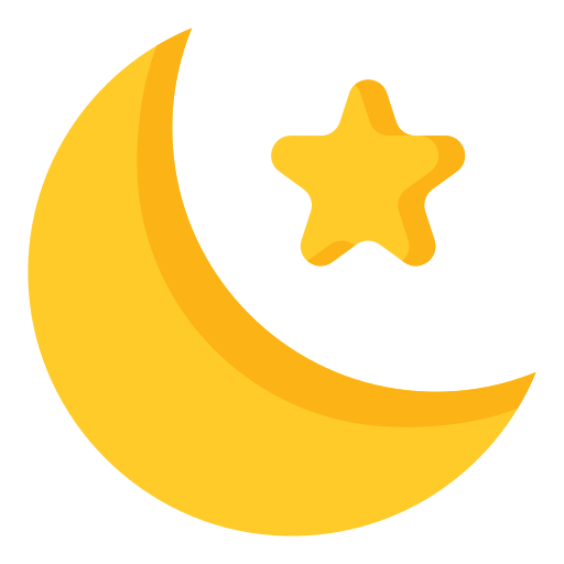Луна и звезда Generic color fill иконка