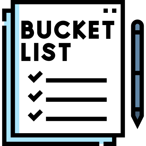 bucket-liste Detailed Straight Lineal color icon