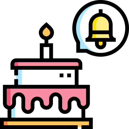 생일 Detailed Straight Lineal color icon