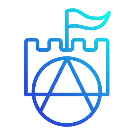 Anarchy Generic gradient outline icon