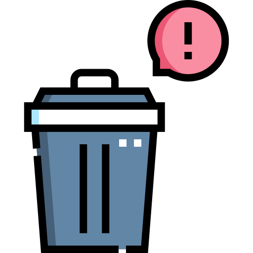 Trash bin Detailed Straight Lineal color icon