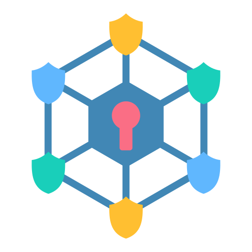 Blockchain technology Generic color fill icon