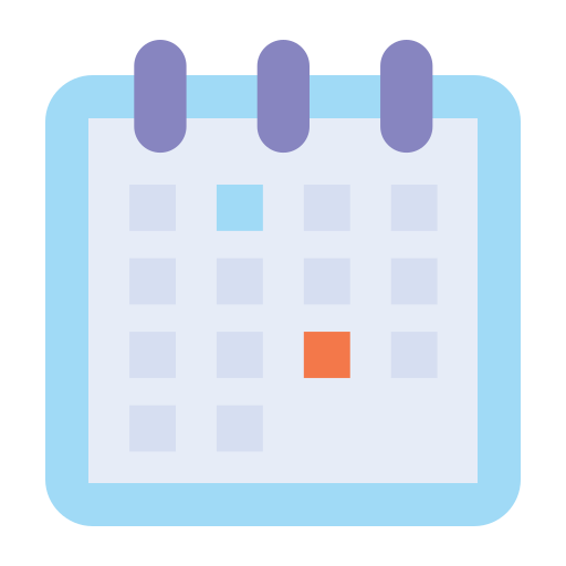 Calendar Generic color fill icon