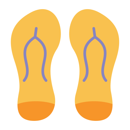 Flip flops Generic color fill icon