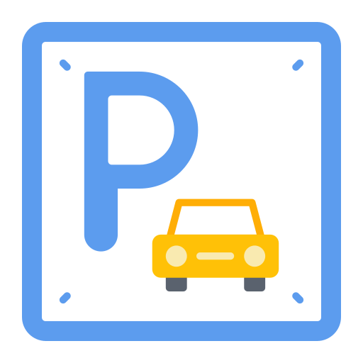 Parking sign Generic color fill icon