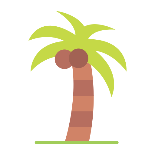 Кокосовая пальма Generic color fill иконка