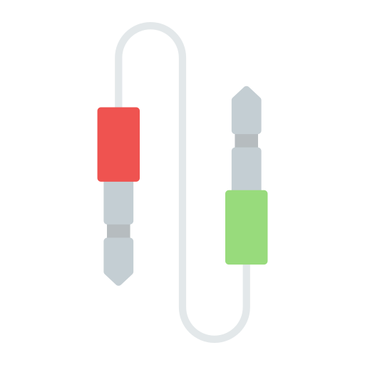 cable de audio Generic color fill icono