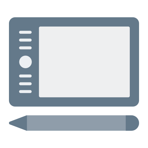 tableta gráfica Generic color fill icono