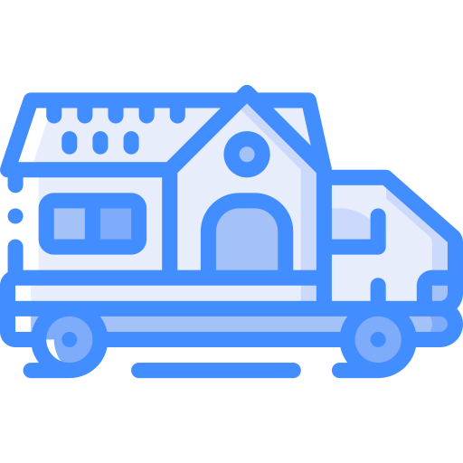 Moving truck Basic Miscellany Blue icon