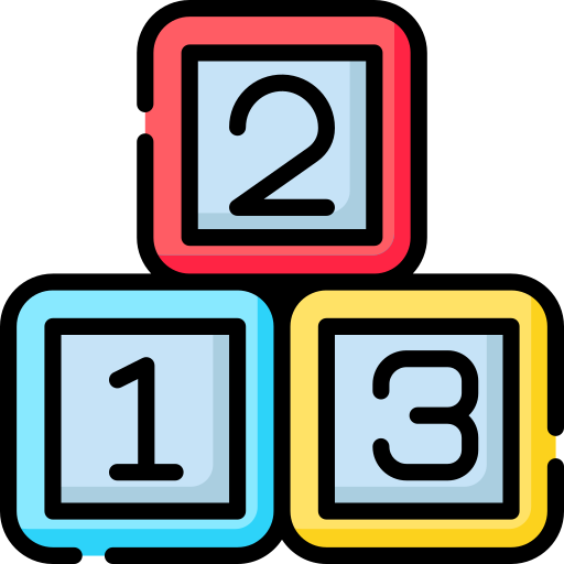 Number blocks Special Lineal color icon